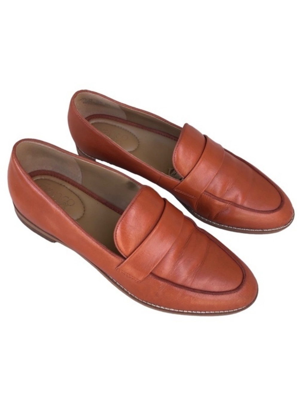 Franco Sarto Hudley Womens Slip On Loafer Leather In Cider Color 8.5 M